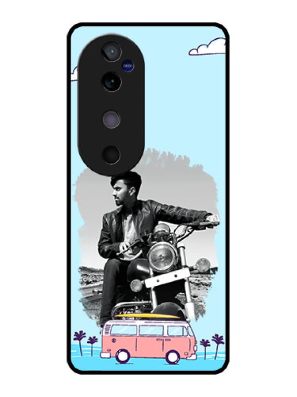 Custom Vivo V40 5G Custom Glass Phone CaseTravel and Adventure Design