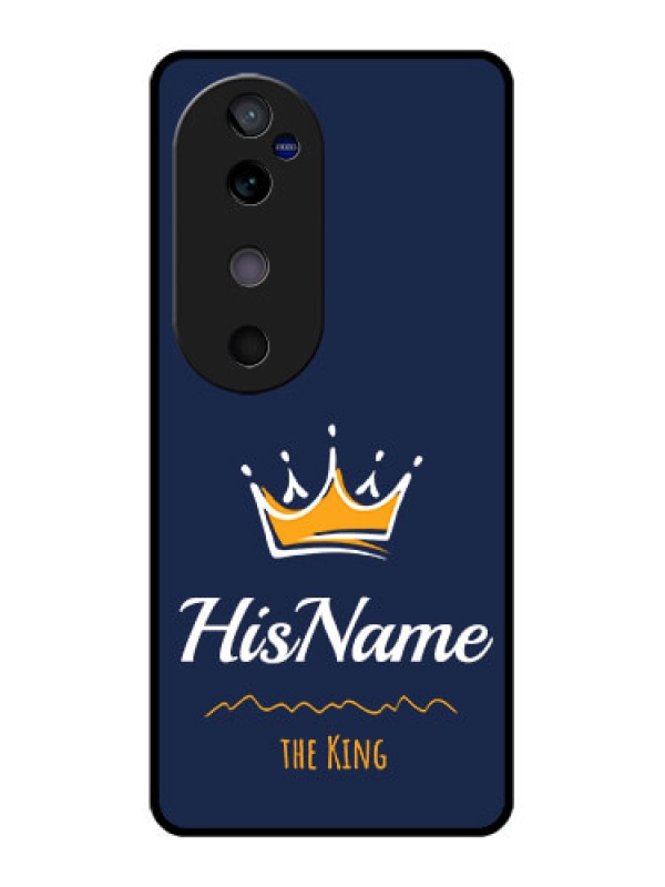 Custom Vivo V40 5G Custom Glass Phone CaseKing With Name Design