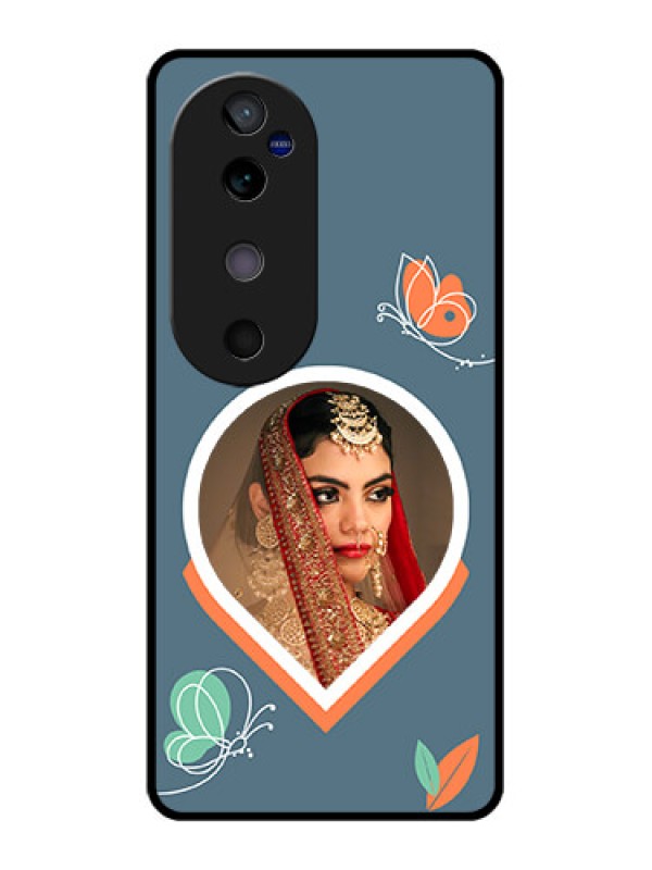 Custom Vivo V40 5G Custom Glass Phone CaseDroplet Butterflies Design