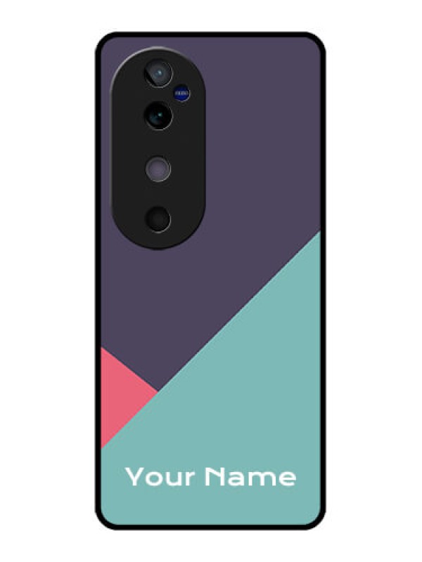 Custom Vivo V40 5G Custom Glass Phone CaseTri Color Abstract Design