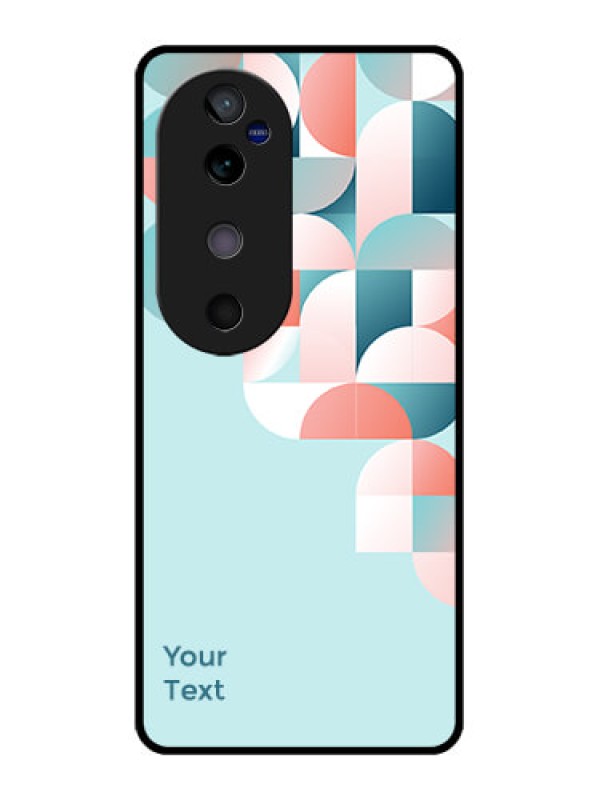 Custom Vivo V40 5G Custom Glass Phone CaseStylish Semi - Circle Pattern Design