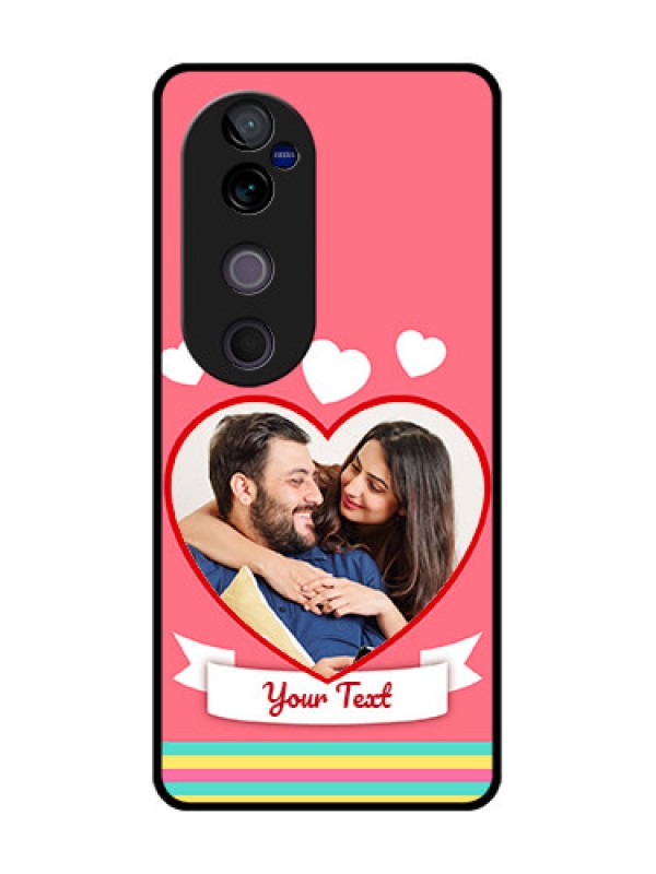 Custom Vivo V40 Pro 5G Custom Glass Phone CaseLove Shapes Doodle Design