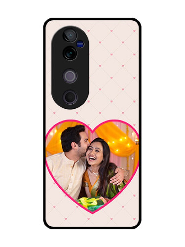 Custom Vivo V40 Pro 5G Custom Glass Phone CaseHeart Shape Design