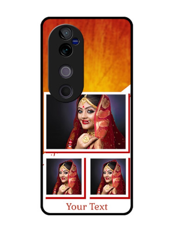 Custom Vivo V40 Pro 5G Custom Glass Phone CaseWedding Memories Design