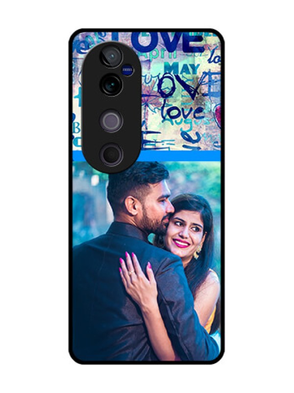 Custom Vivo V40 Pro 5G Custom Glass Phone CaseColorful Love Design