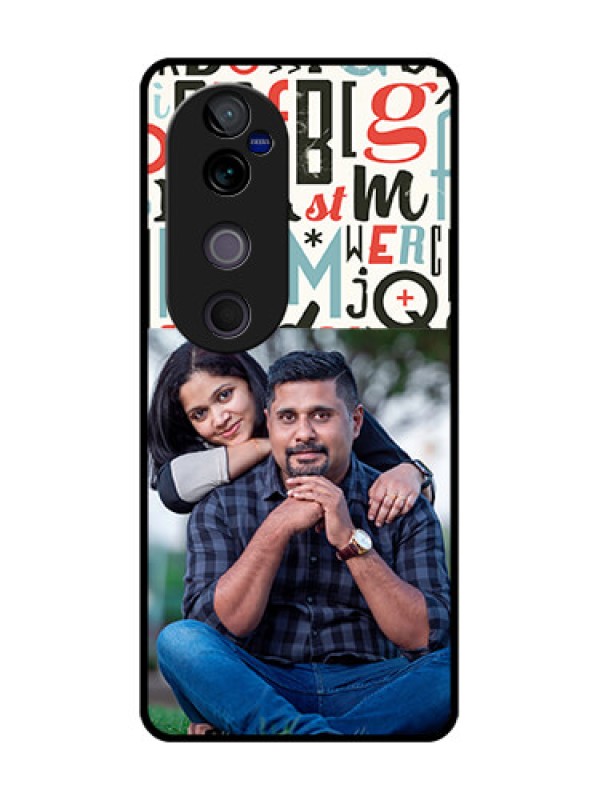 Custom Vivo V40 Pro 5G Custom Glass Phone CaseAlphabet Design