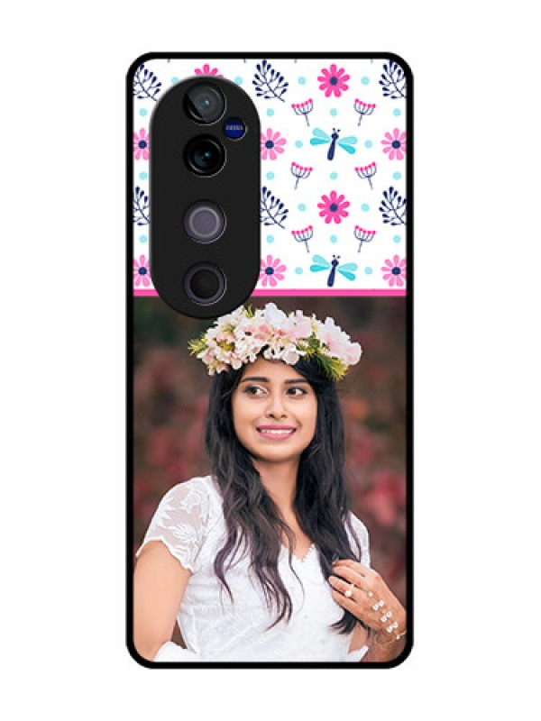 Custom Vivo V40 Pro 5G Custom Glass Phone CaseColorful Flower Design