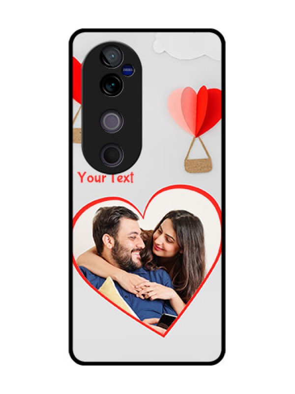 Custom Vivo V40 Pro 5G Custom Glass Phone CaseParachute Love Design