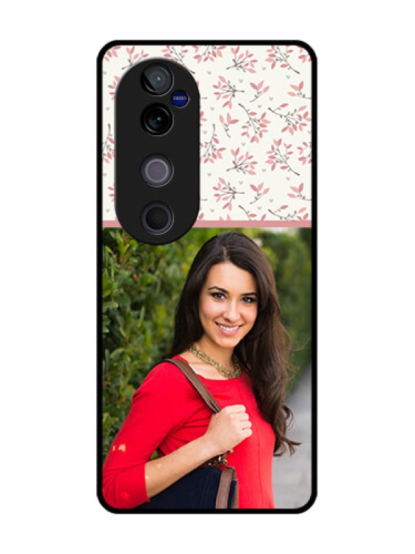 Custom Vivo V40 Pro 5G Custom Glass Phone CaseStunning Floral Design