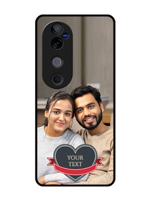 Custom Vivo V40 Pro 5G Custom Glass Phone CaseJust Married Couple Design