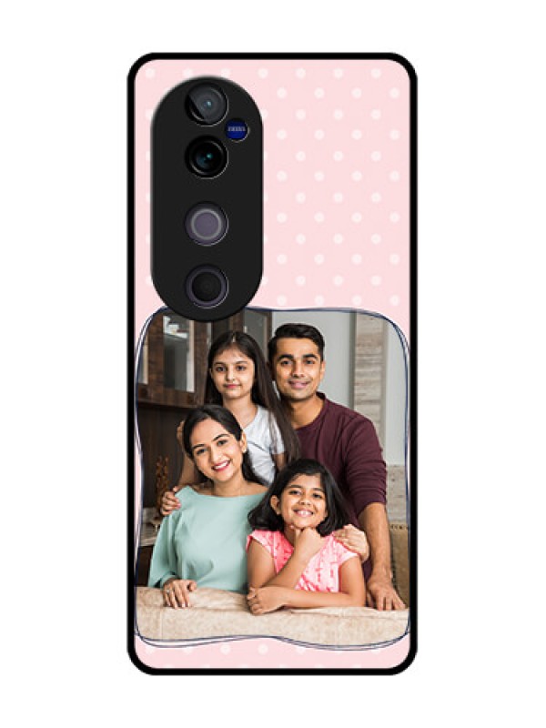 Custom Vivo V40 Pro 5G Custom Glass Phone CaseFamily With Dots Design