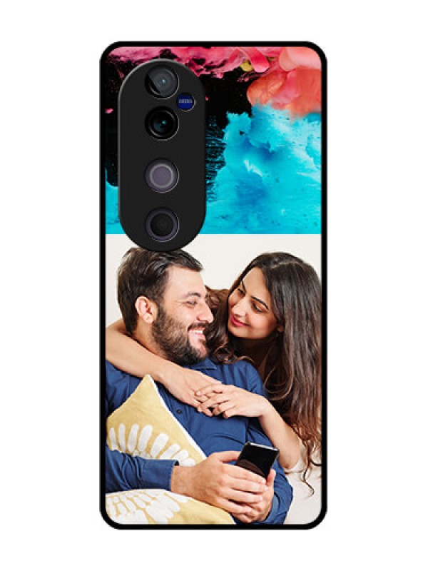 Custom Vivo V40 Pro 5G Custom Glass Phone CaseQuote With Acrylic Painting Design