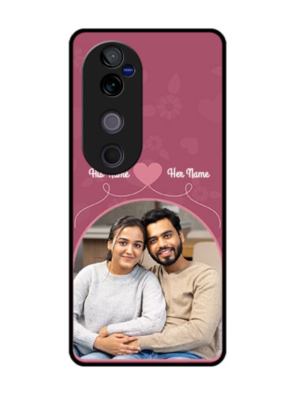 Custom Vivo V40 Pro 5G Custom Glass Phone CaseLove Floral Design