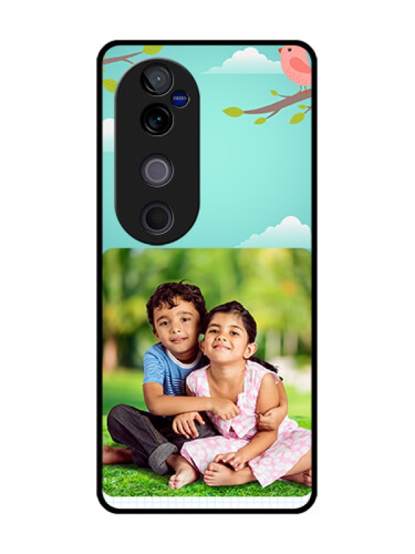 Custom Vivo V40 Pro 5G Custom Glass Phone CaseDoodle Love Design