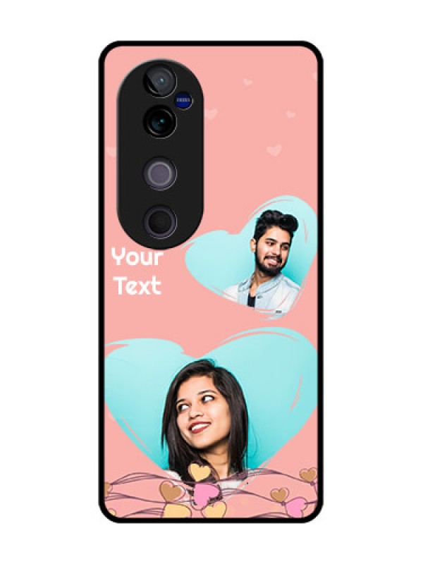 Custom Vivo V40 Pro 5G Custom Glass Phone CaseLove Doodle Design