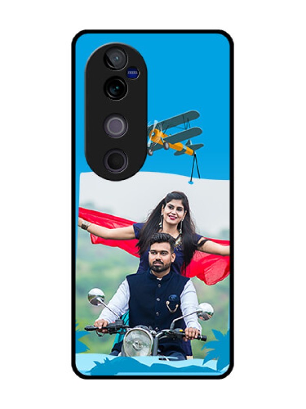 Custom Vivo V40 Pro 5G Custom Glass Phone CaseTraveller Design