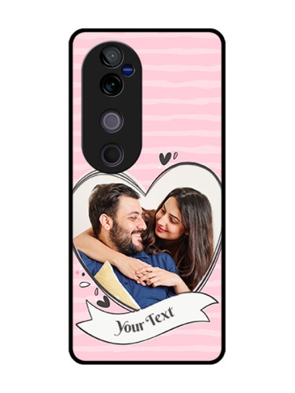 Custom Vivo V40 Pro 5G Custom Glass Phone CaseVintage Heart Design