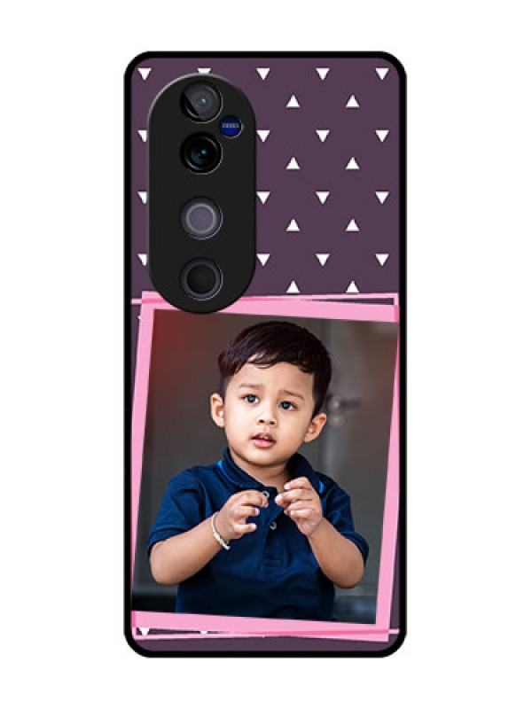 Custom Vivo V40 Pro 5G Custom Glass Phone CaseTriangle Pattern Dotted Design