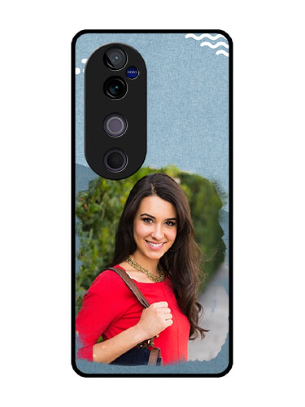 Custom Vivo V40 Pro 5G Custom Glass Phone CaseGrunge Line Art Design