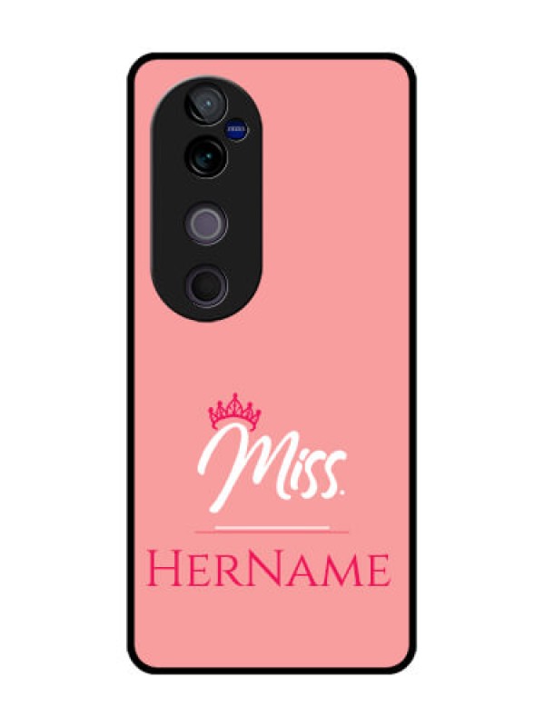 Custom Vivo V40 Pro 5G Custom Glass Phone CaseMrs With Name Design