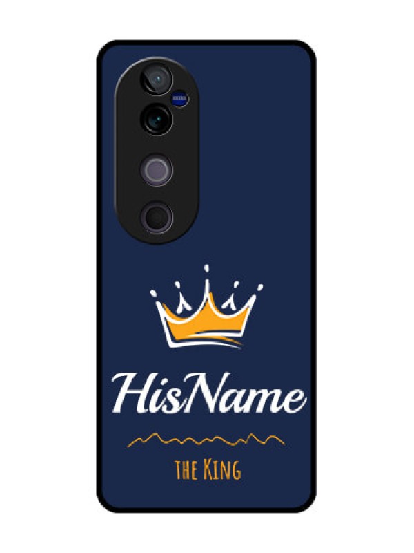 Custom Vivo V40 Pro 5G Custom Glass Phone CaseKing With Name Design