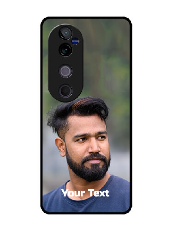 Custom Vivo V40 Pro 5G Custom Glass Phone CasePhoto With Text Design