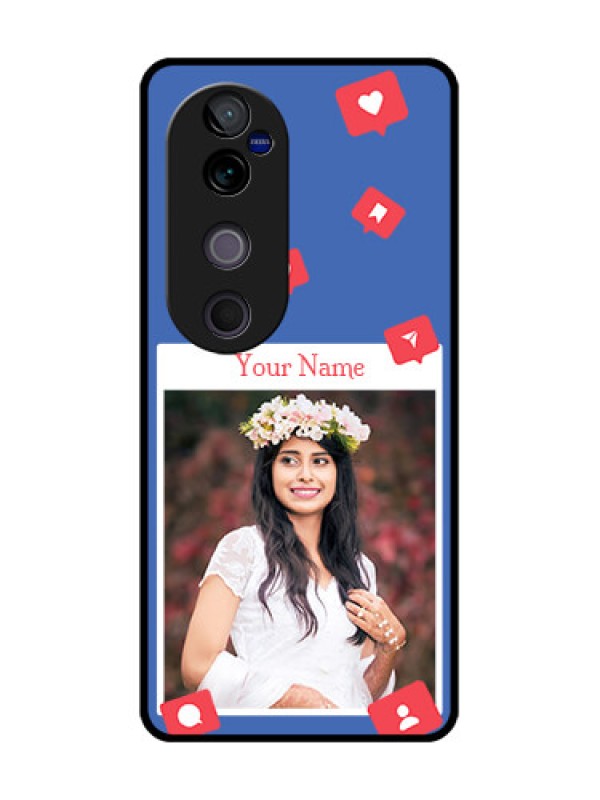 Custom Vivo V40 Pro 5G Custom Glass Phone CaseLike Share And Comment Design