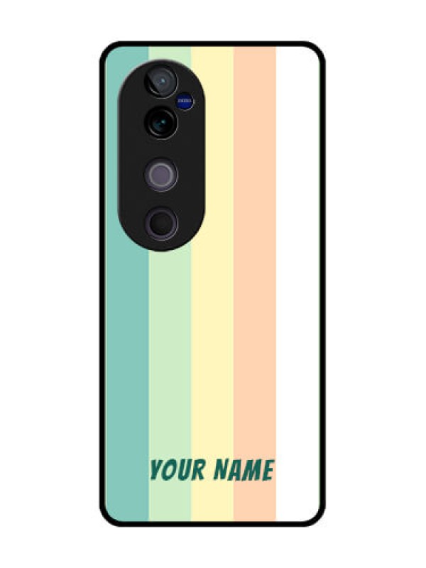 Custom Vivo V40 Pro 5G Custom Glass Phone CaseMulti - Colour Stripes Design