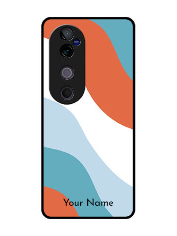Custom Vivo V40 Pro 5G Custom Glass Phone CaseColoured Waves Design