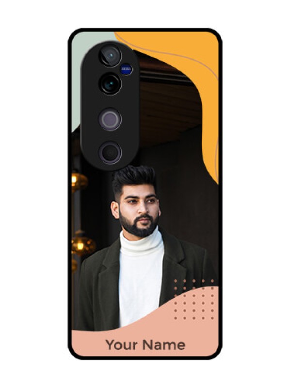 Custom Vivo V40 Pro 5G Custom Glass Phone CaseTri - Coloured Overlay Design
