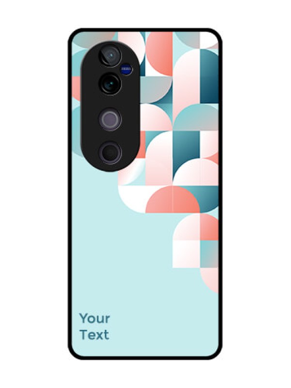 Custom Vivo V40 Pro 5G Custom Glass Phone CaseStylish Semi - Circle Pattern Design