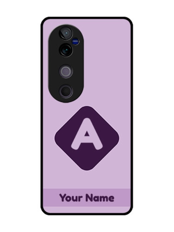 Custom Vivo V40 Pro 5G Custom Glass Phone CaseCustom Letter In Curved Badge Design