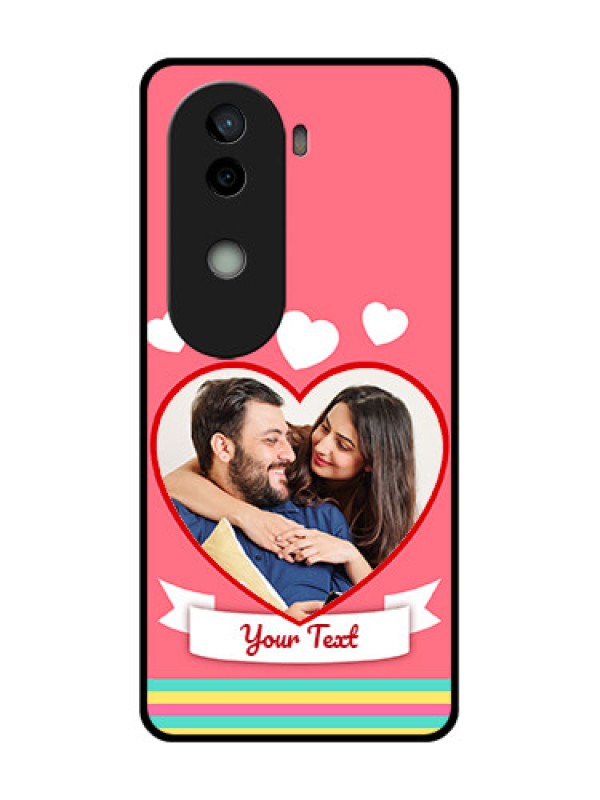 Custom Vivo V40e 5G Custom Glass Phone CaseLove Shapes Doodle Design