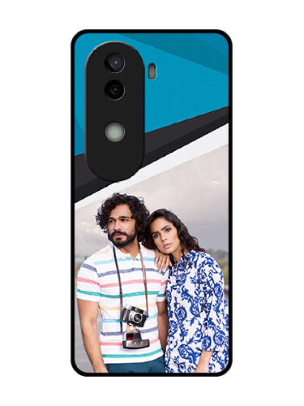 Custom Vivo V40e 5G Custom Glass Phone CaseSimple Pattern Photo Upload Design