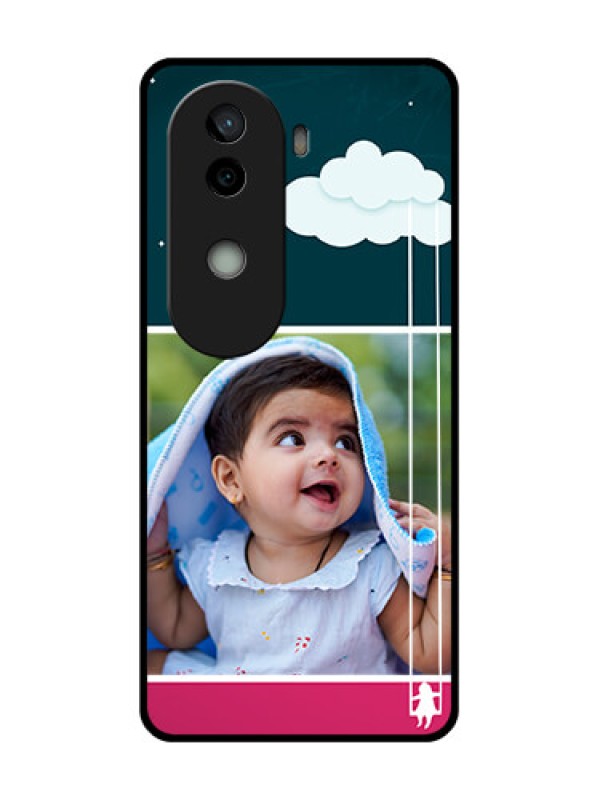 Custom Vivo V40e 5G Custom Glass Phone CaseCute Girl With Cloud Design