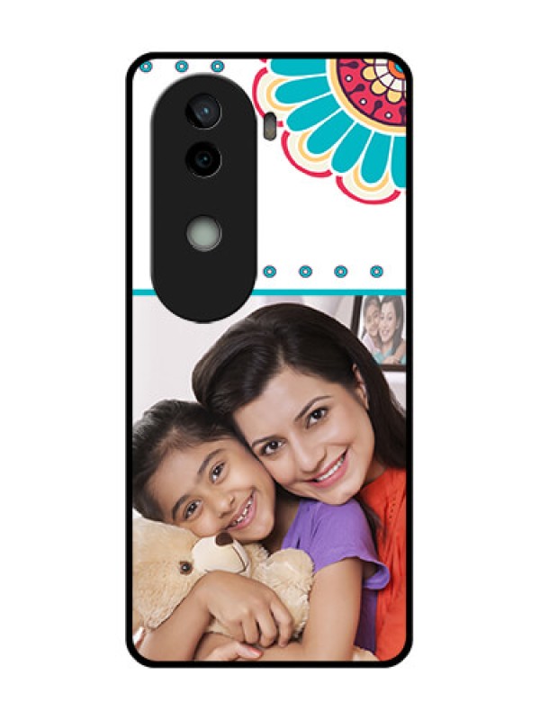 Custom Vivo V40e 5G Custom Glass Phone CaseFlower Design