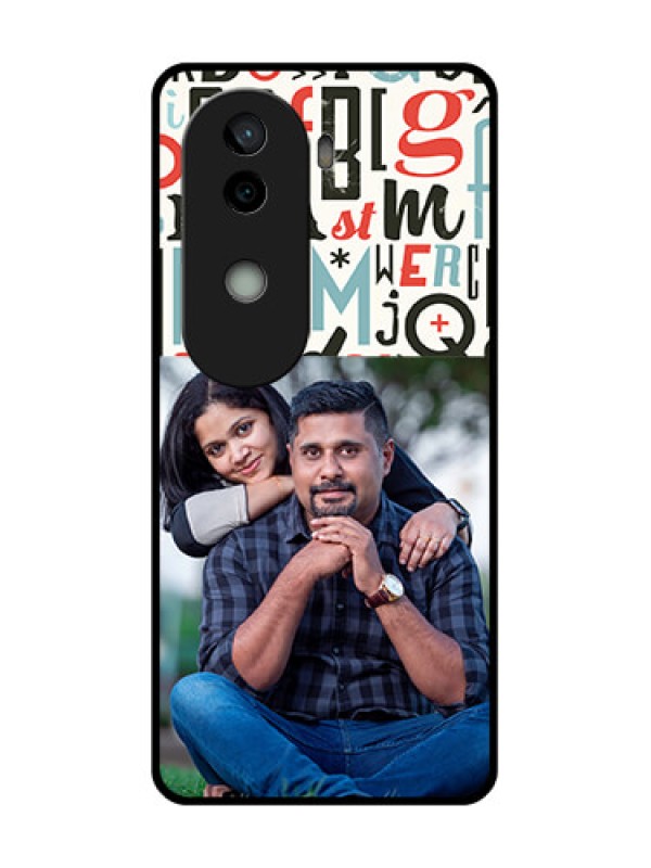 Custom Vivo V40e 5G Custom Glass Phone CaseAlphabet Design