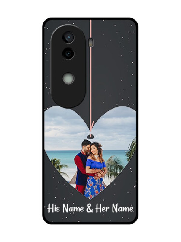 Custom Vivo V40e 5G Custom Glass Phone CaseHanging Heart Design