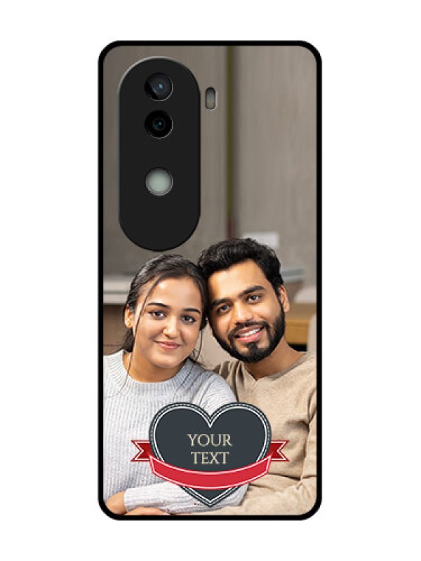 Custom Vivo V40e 5G Custom Glass Phone CaseJust Married Couple Design