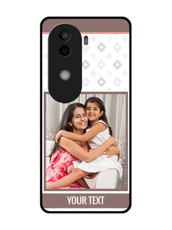 Custom Vivo V40e 5G Custom Glass Phone CaseSimple Diamond Design