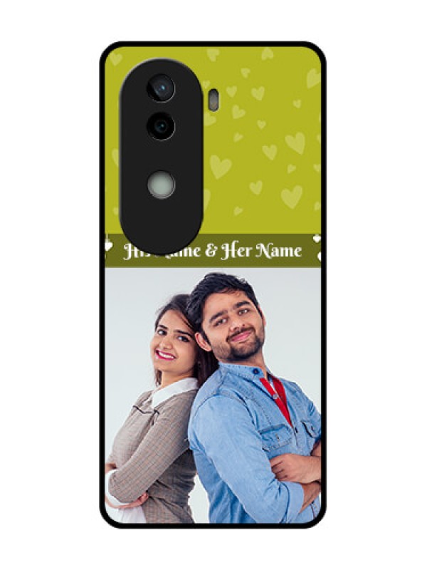 Custom Vivo V40e 5G Custom Glass Phone CaseYou and Me Heart Design