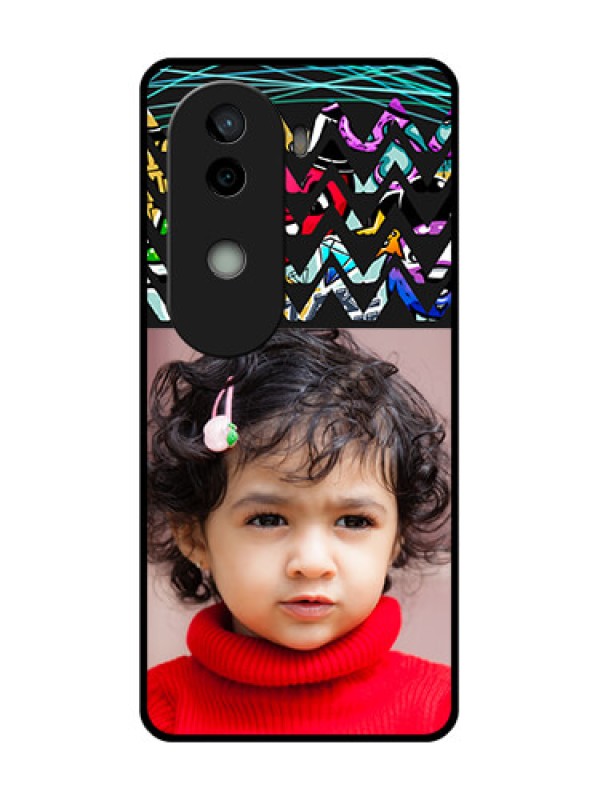 Custom Vivo V40e 5G Custom Glass Phone CaseNeon Abstract Design