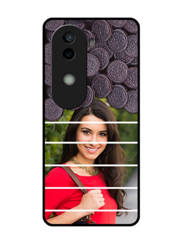 Custom Vivo V40e 5G Custom Glass Phone CaseWith Oreo Biscuit Design