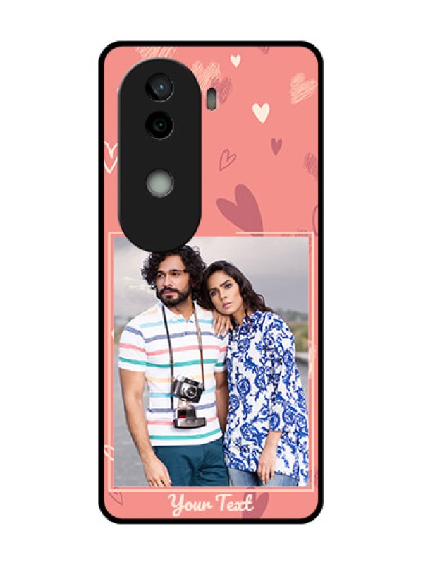 Custom Vivo V40e 5G Custom Glass Phone CaseLove Doodle Art Design