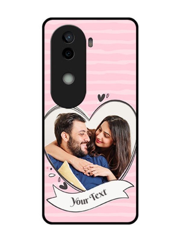 Custom Vivo V40e 5G Custom Glass Phone CaseVintage Heart Design