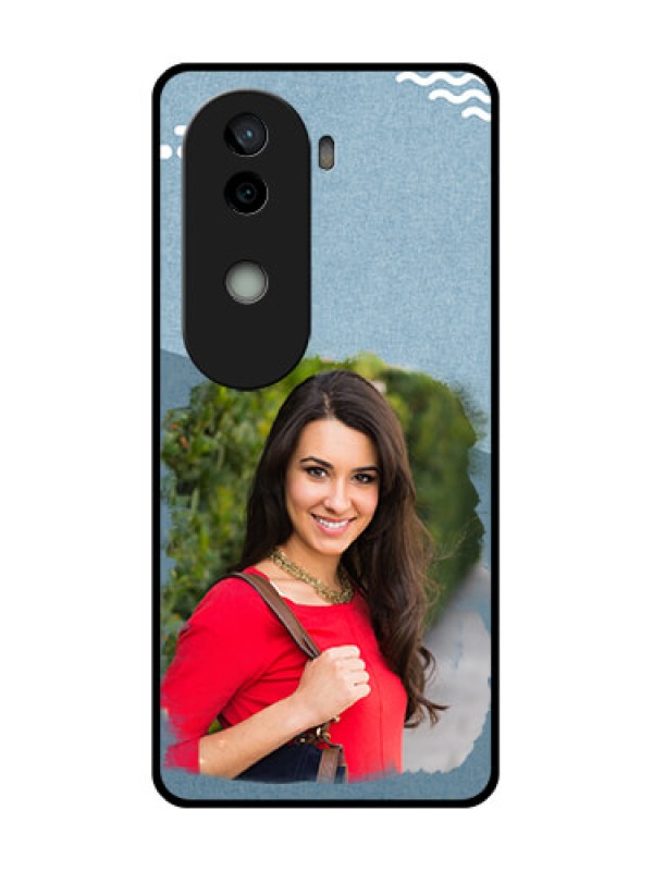 Custom Vivo V40e 5G Custom Glass Phone CaseGrunge Line Art Design