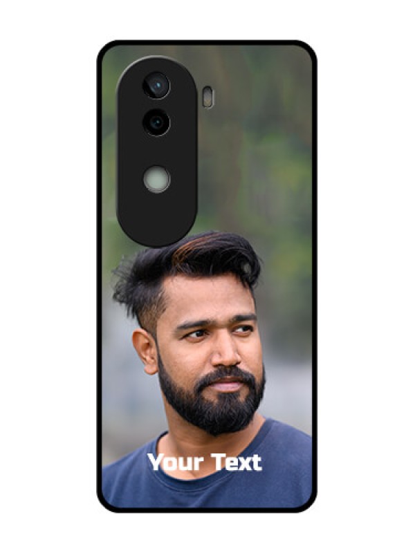 Custom Vivo V40e 5G Custom Glass Phone CasePhoto With Text Design