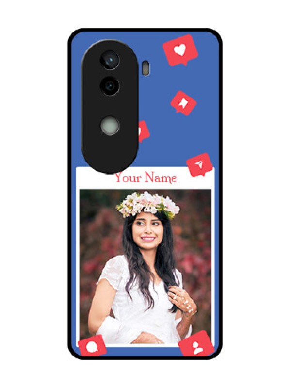 Custom Vivo V40e 5G Custom Glass Phone CaseLike Share And Comment Design