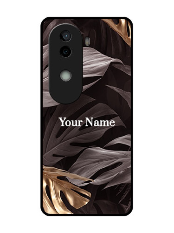 Custom Vivo V40e 5G Custom Glass Phone CaseWild Leaves Digital Paint Design