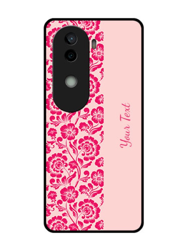 Custom Vivo V40e 5G Custom Glass Phone CaseAttractive Floral Pattern Design
